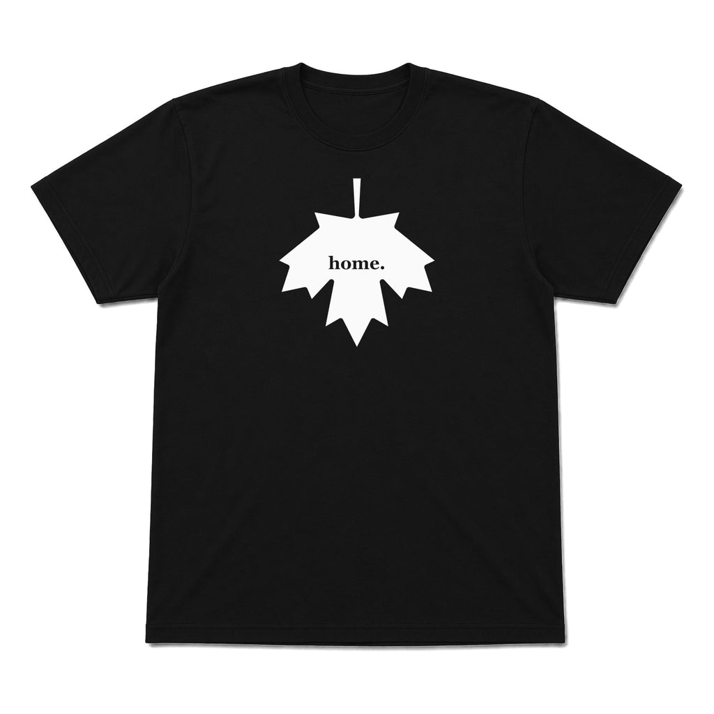 Maple Leaf home graphic T-shirt in black
