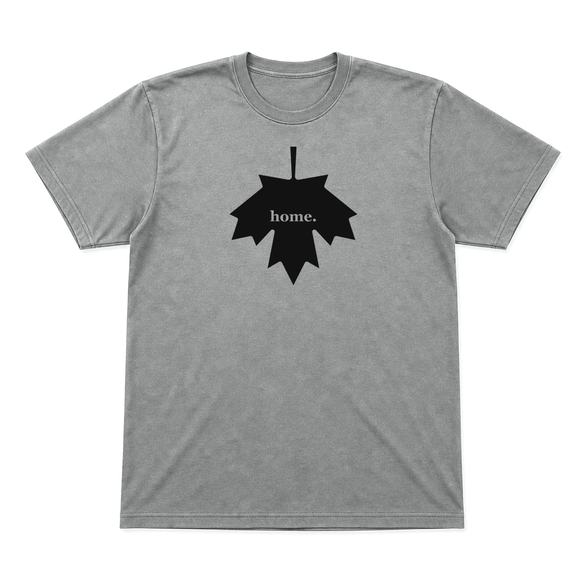 Maple Leaf home graphic T-shirt in heather gray