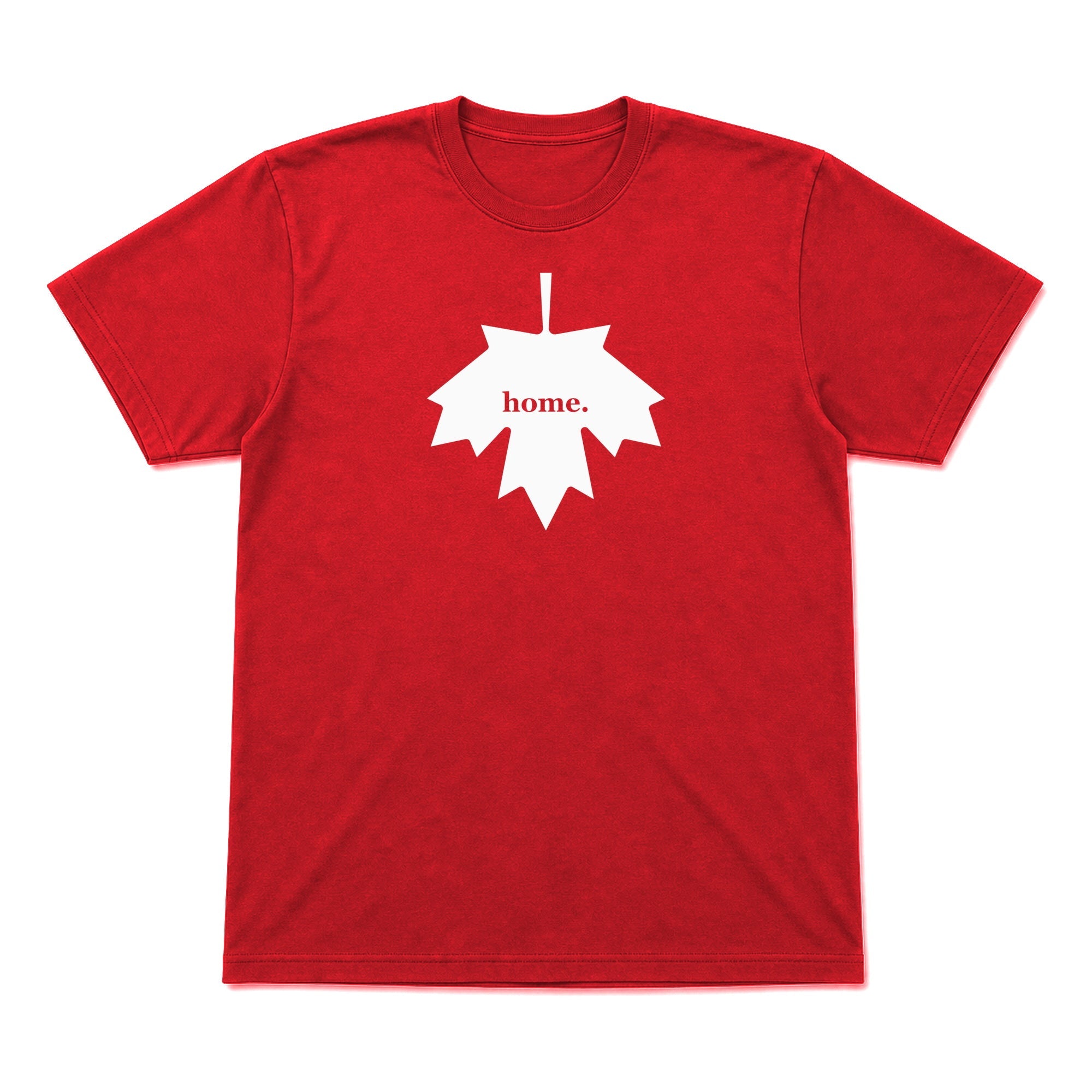 Maple Leaf home graphic T-shirt in red