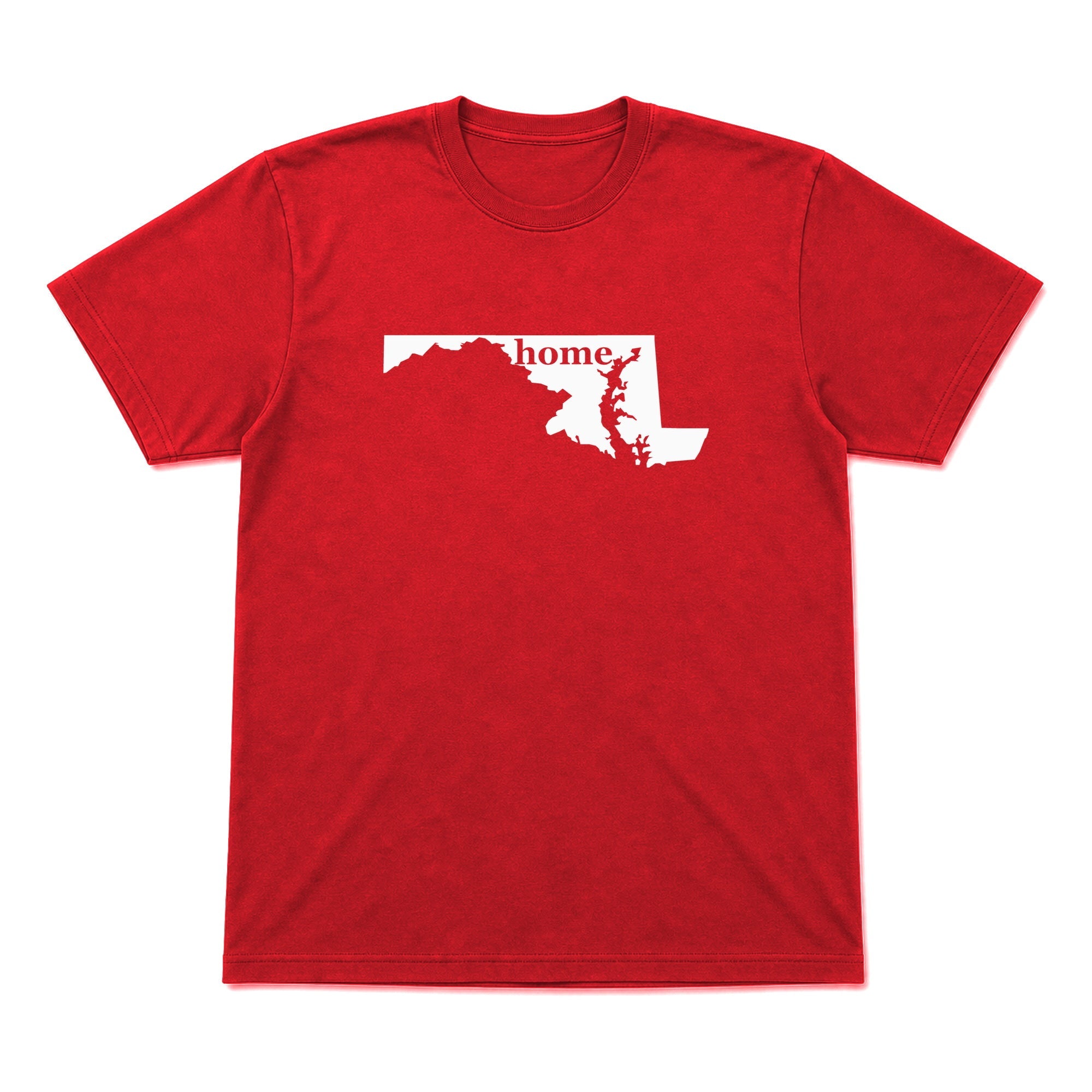 Maryland home graphic T-shirt in red