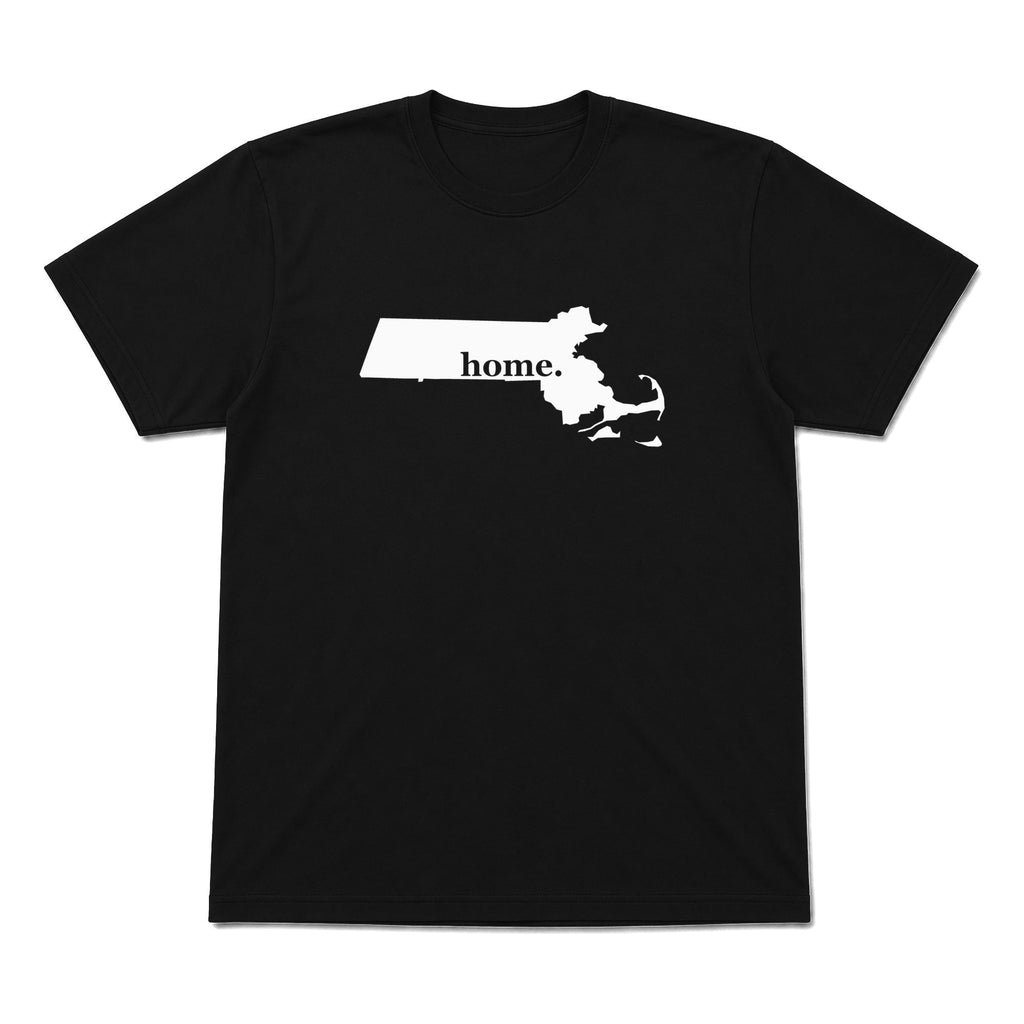 Massachusetts home graphic T-shirt in black