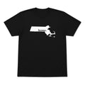Massachusetts home graphic T-shirt in black