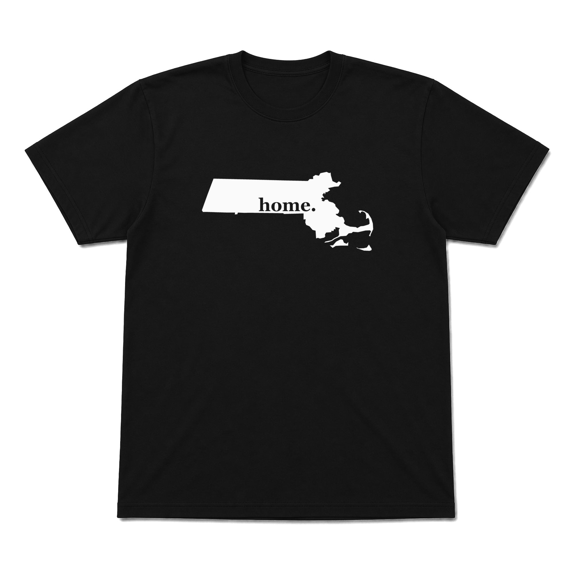 Massachusetts home graphic T-shirt in black