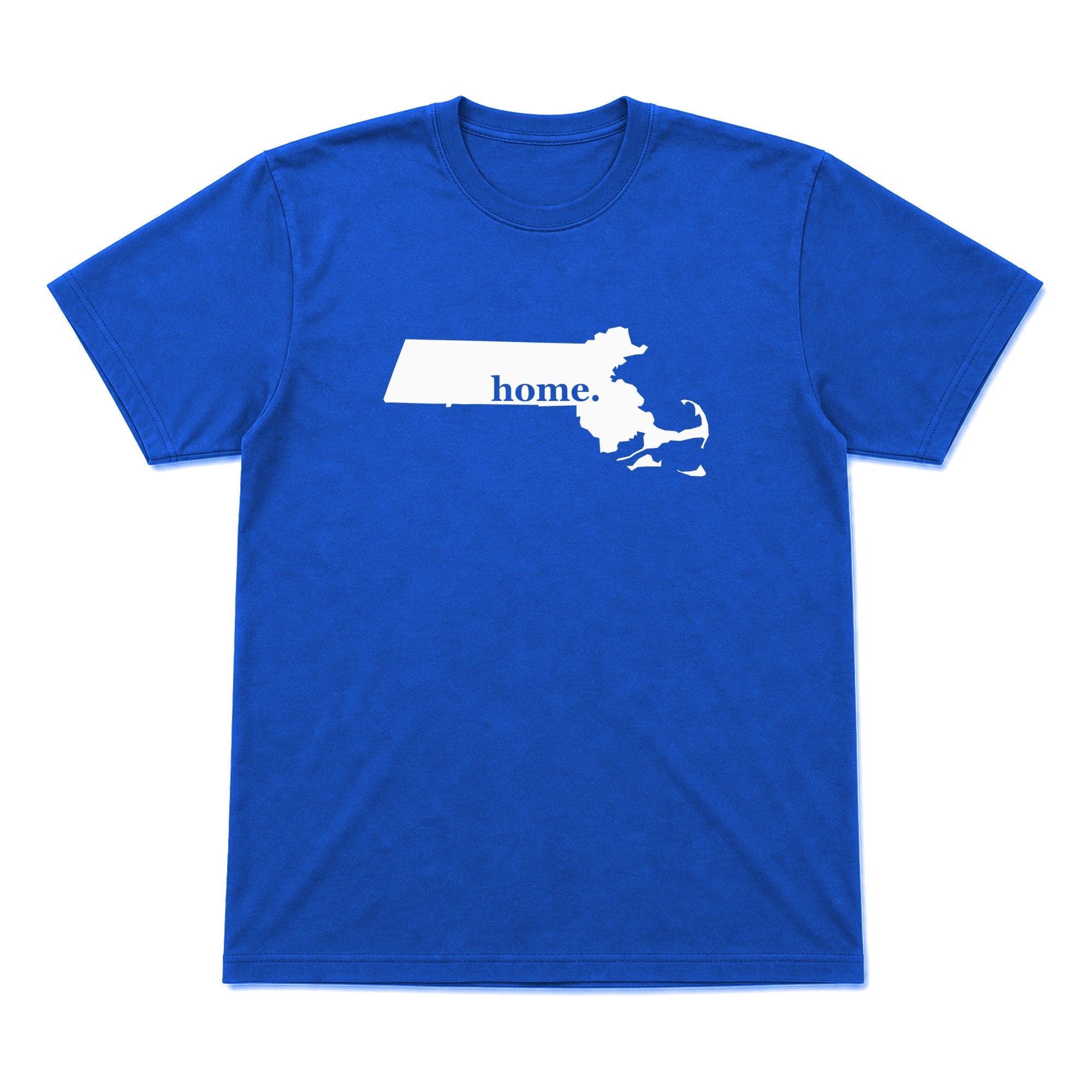 Massachusetts home graphic T-shirt in royal blue