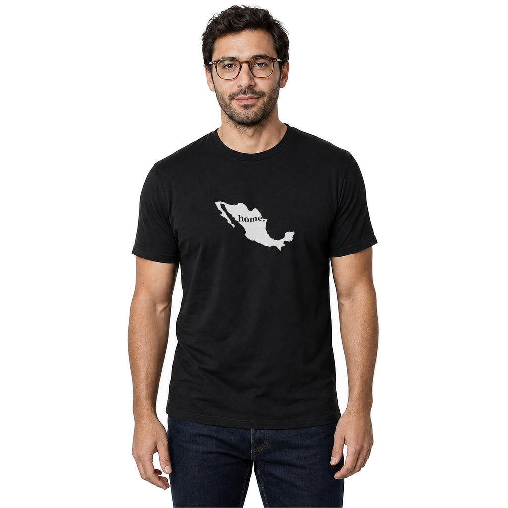 Mexico home T-shirt in black shown on a male model