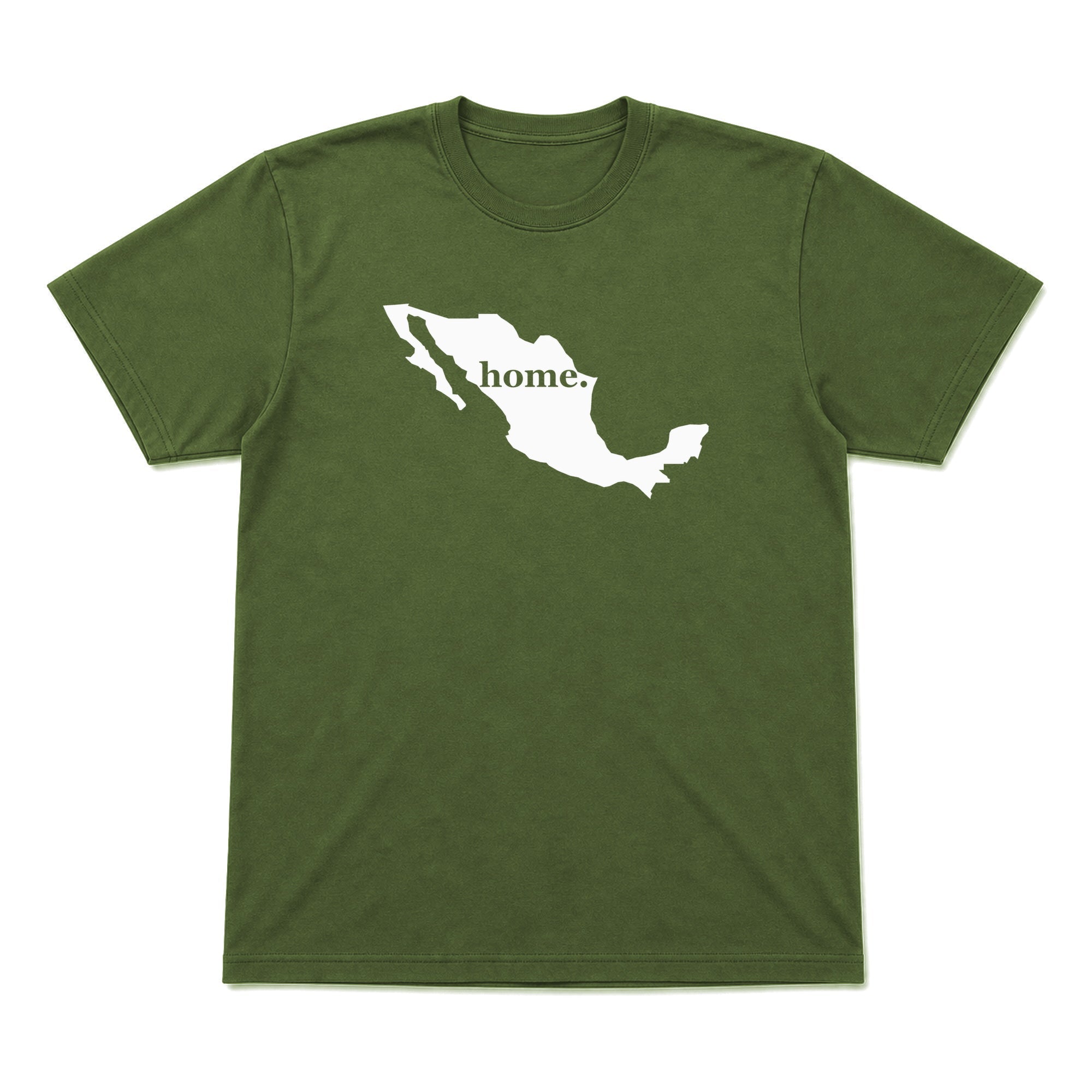 Mexico home graphic T-shirt in olive green