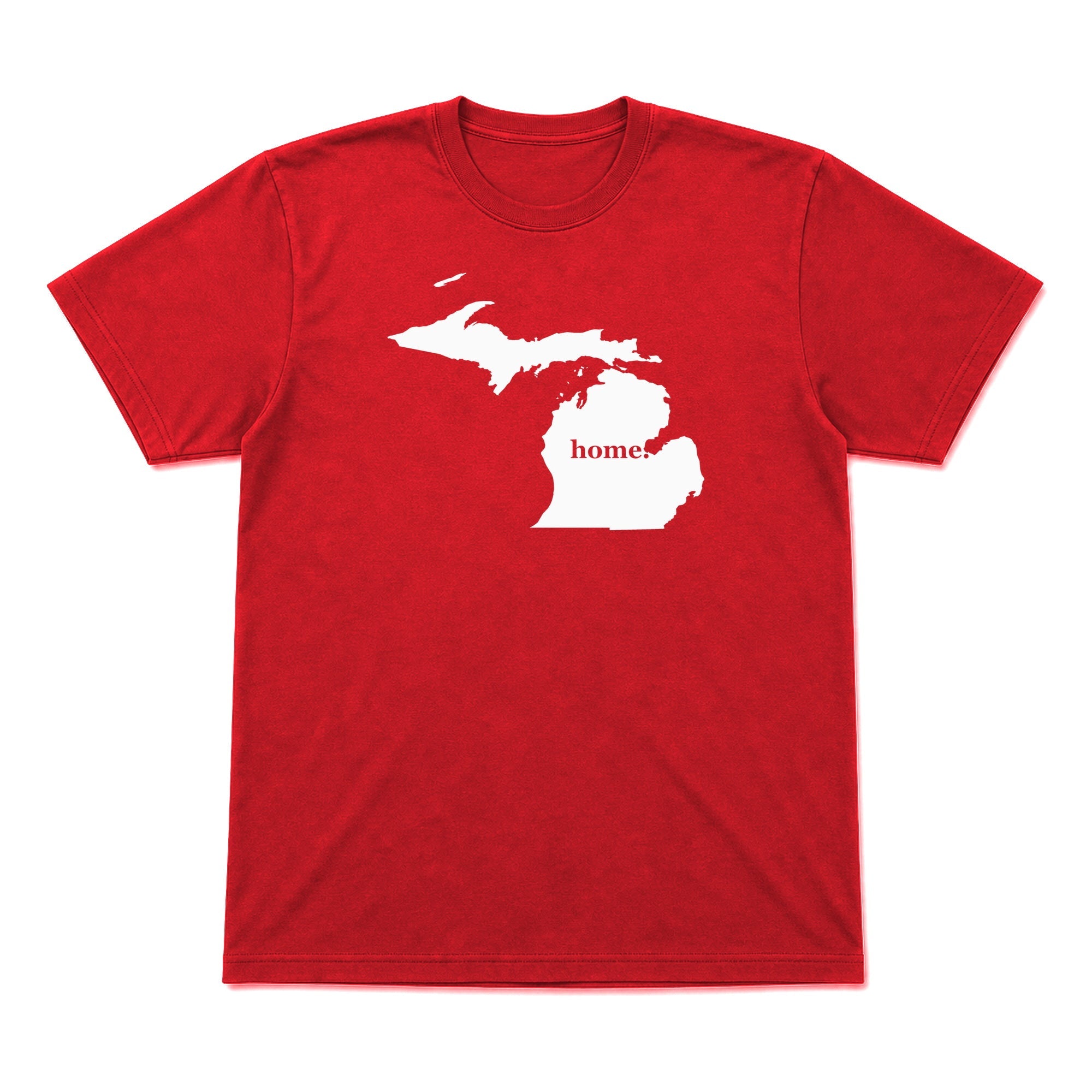 Michigan home graphic T-shirt in red