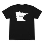Minnesota home graphic T-shirt in black