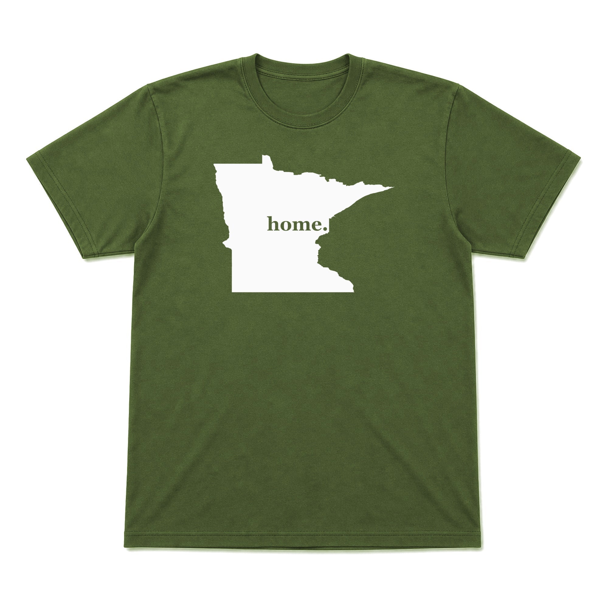 Minnesota home graphic T-shirt in olive green