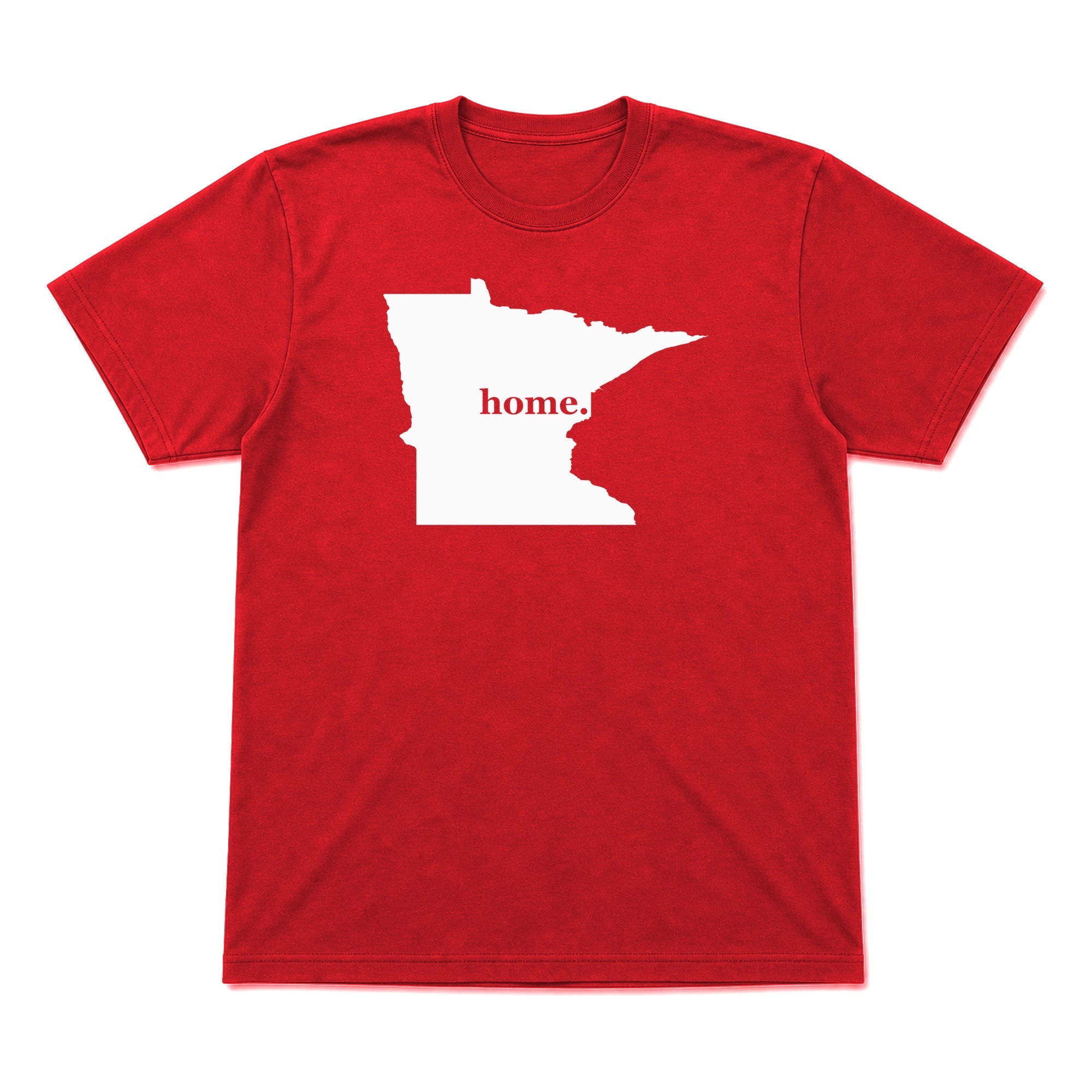 Minnesota home graphic T-shirt in red