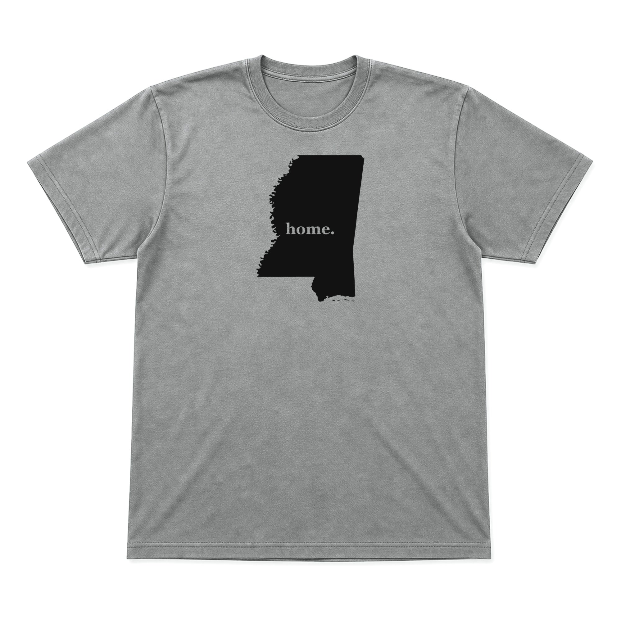 Mississippi home graphic T-shirt in heather gray