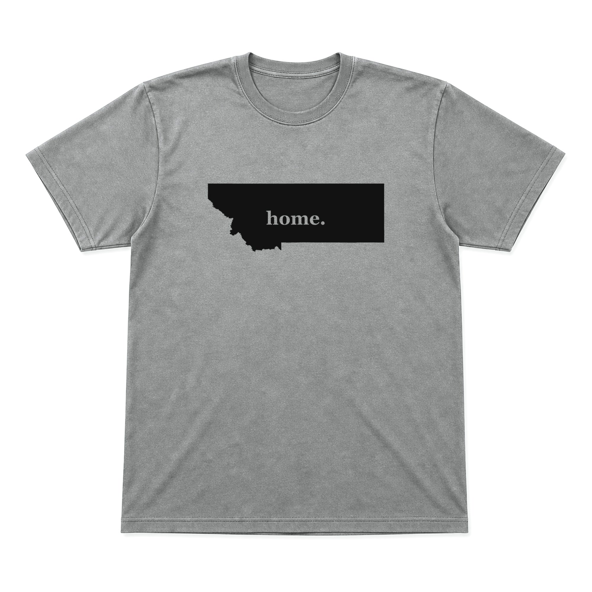 Montana home graphic T-shirt in heather gray