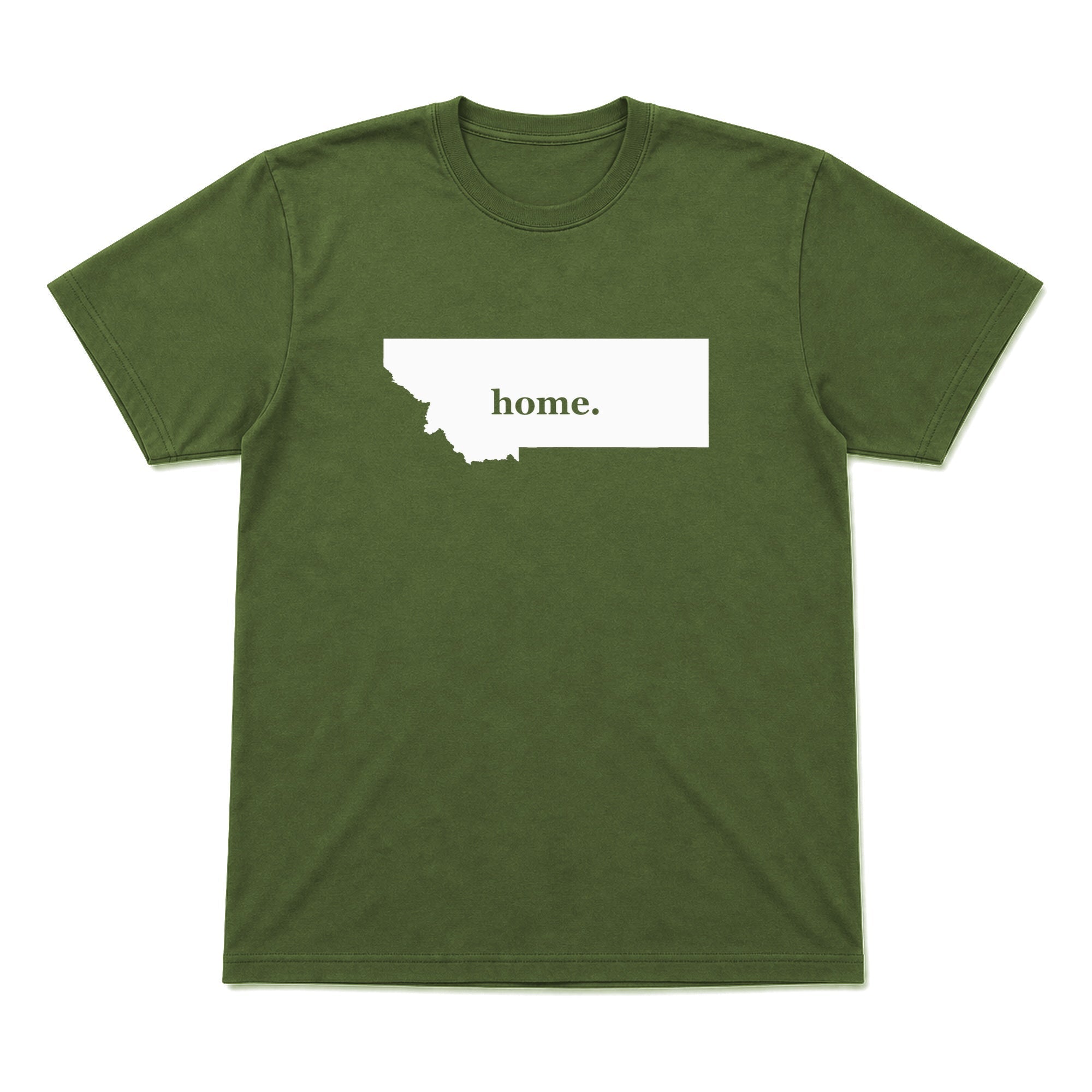 Montana home graphic T-shirt in olive green