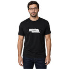 Nebraska home T-shirt in black shown on a male model