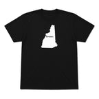 New Hampshire home graphic T-shirt in black