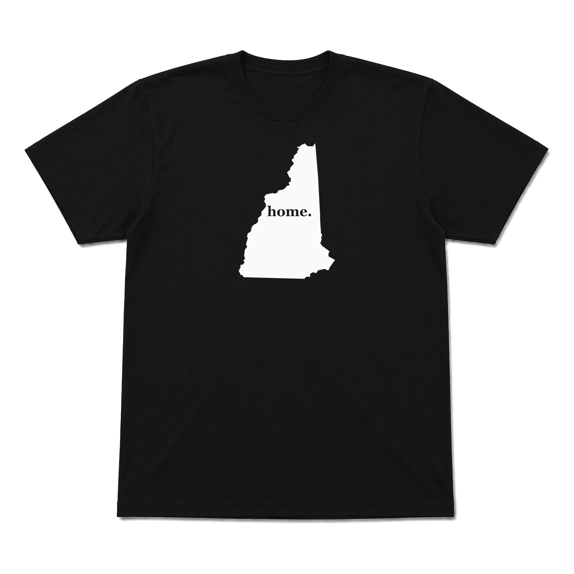 New Hampshire home graphic T-shirt in black