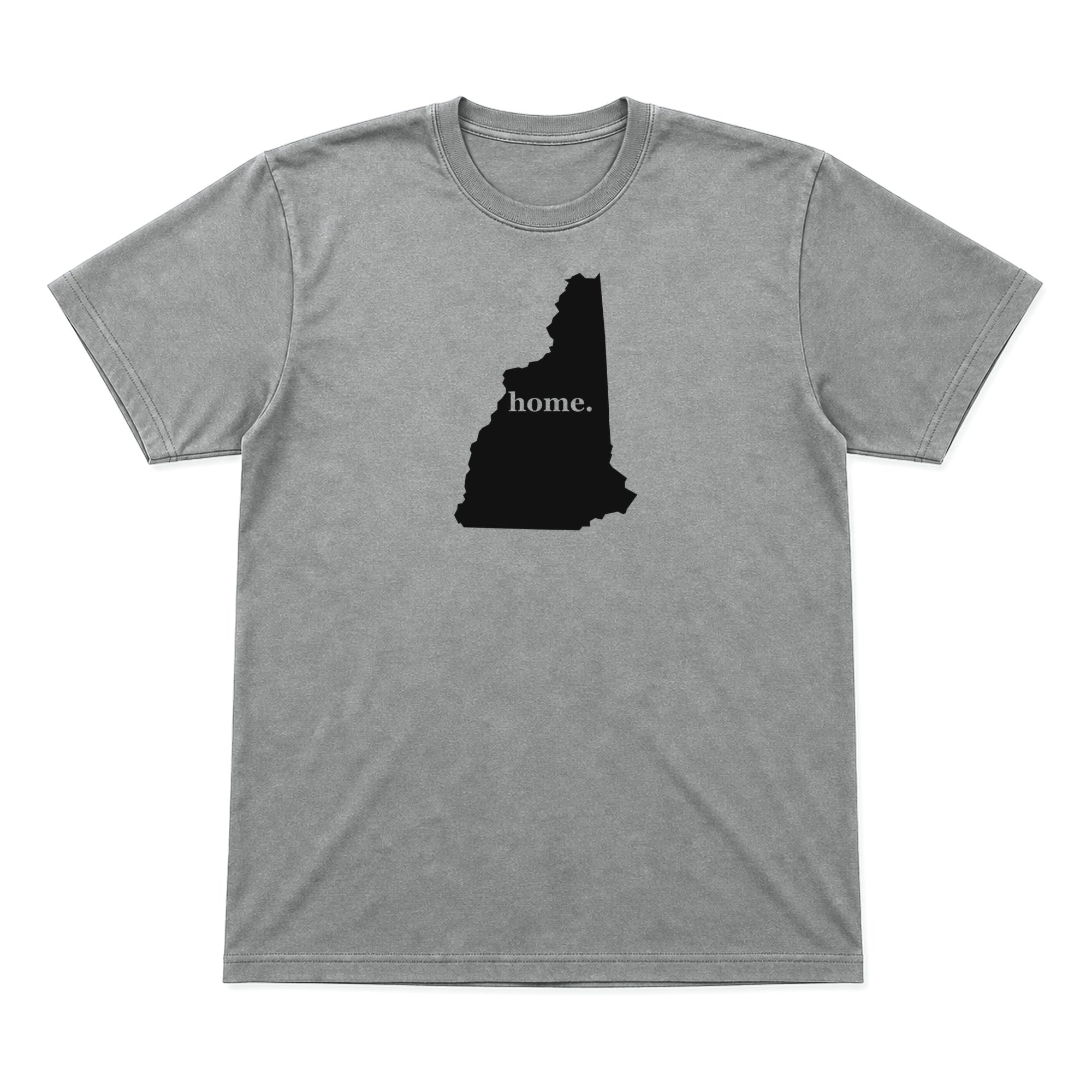 New Hampshire home graphic T-shirt in heather gray