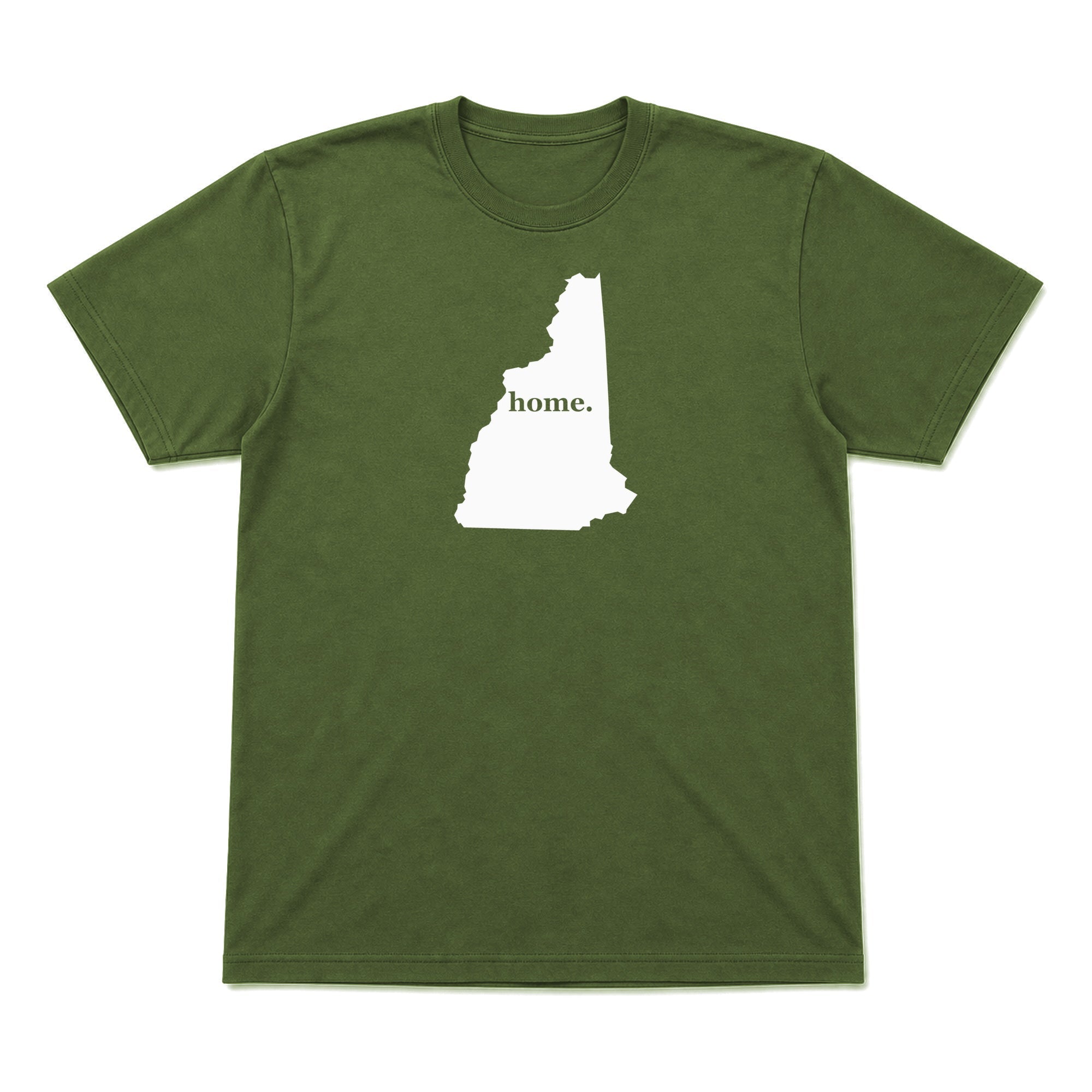 New Hampshire home graphic T-shirt in olive green