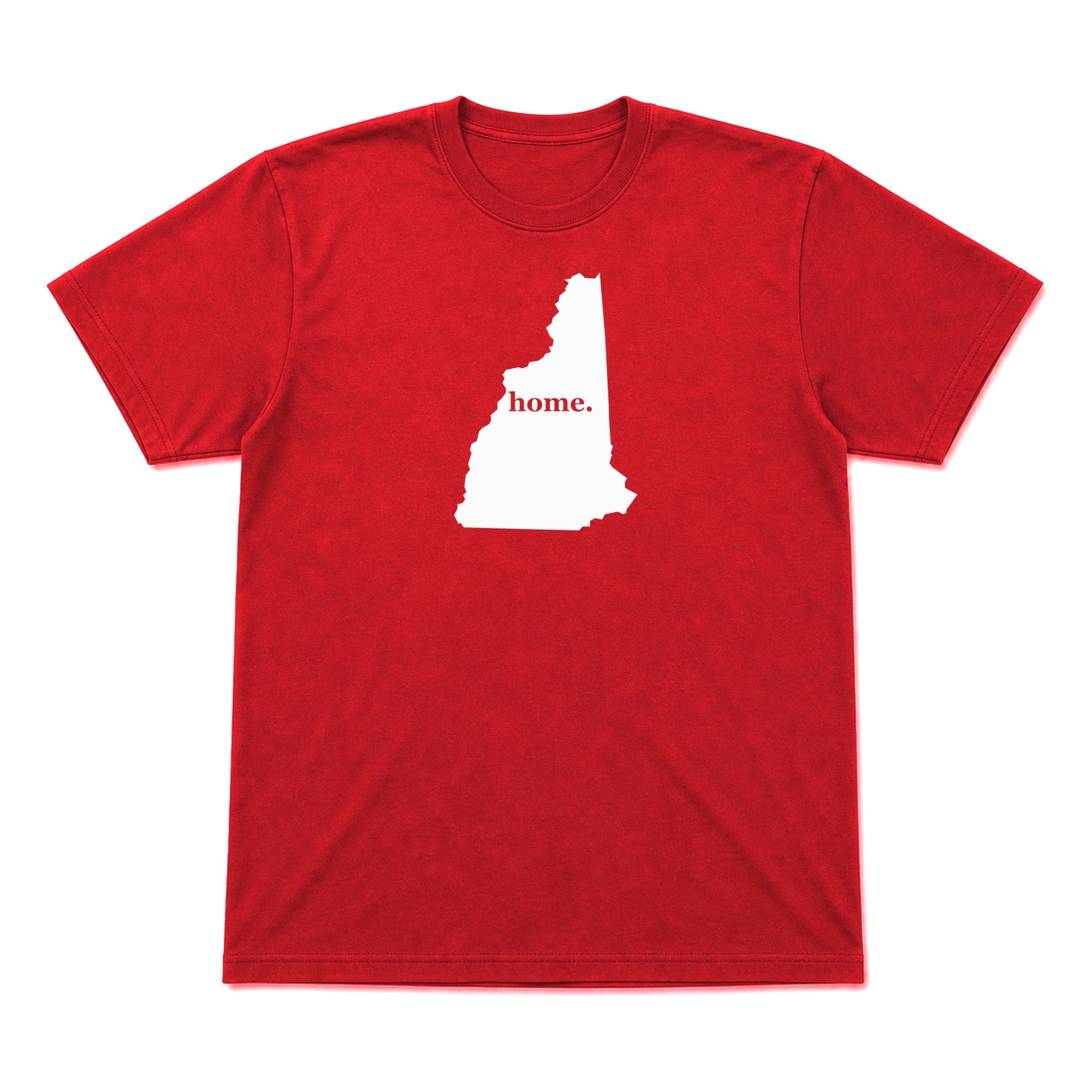 New Hampshire home graphic T-shirt in red