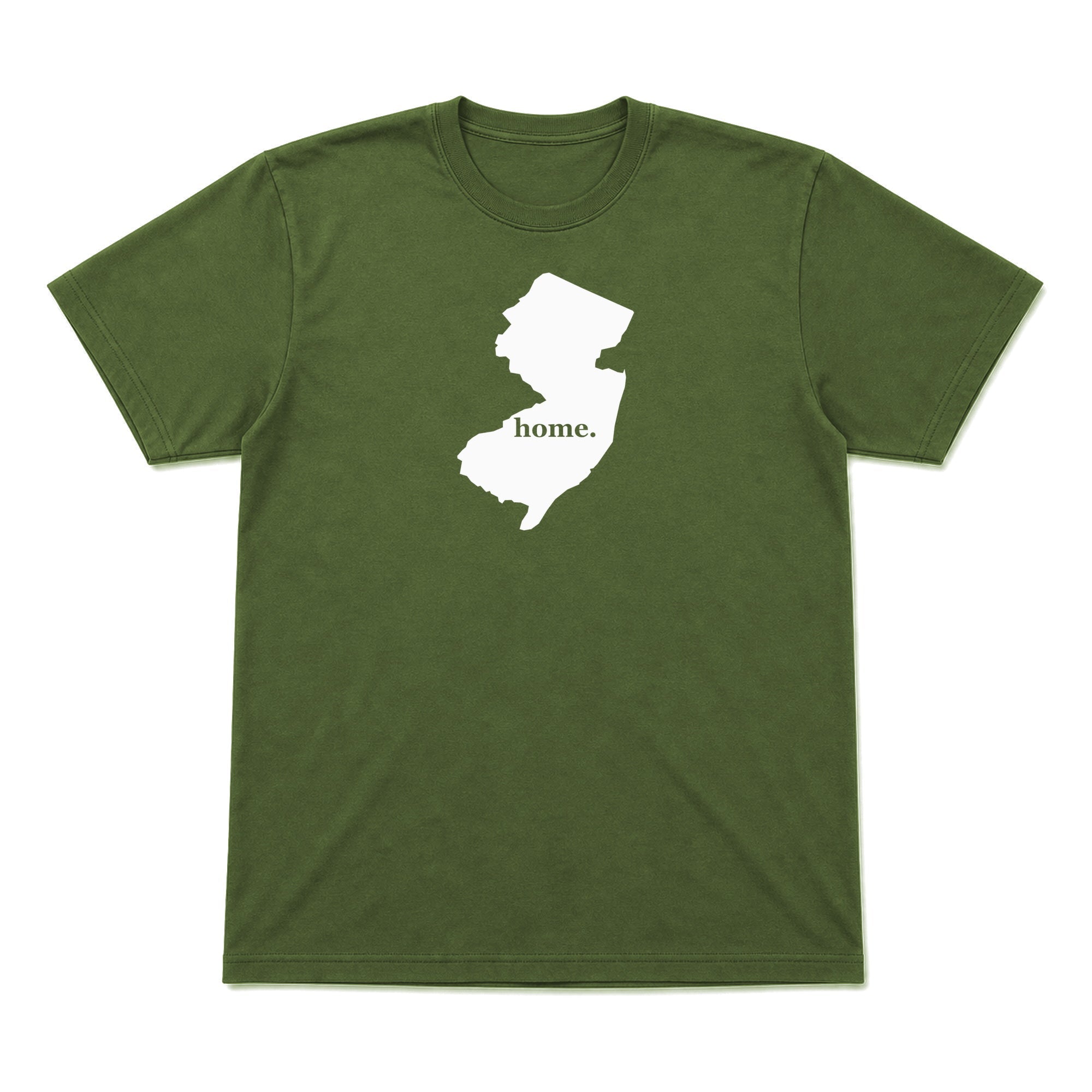 New Jersey home graphic T-shirt in olive green