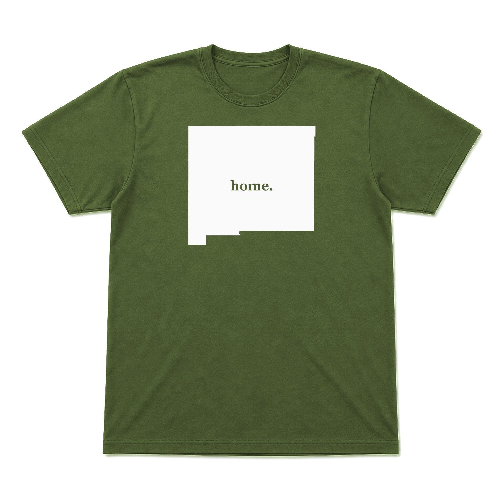 New Mexico home graphic T-shirt in olive green