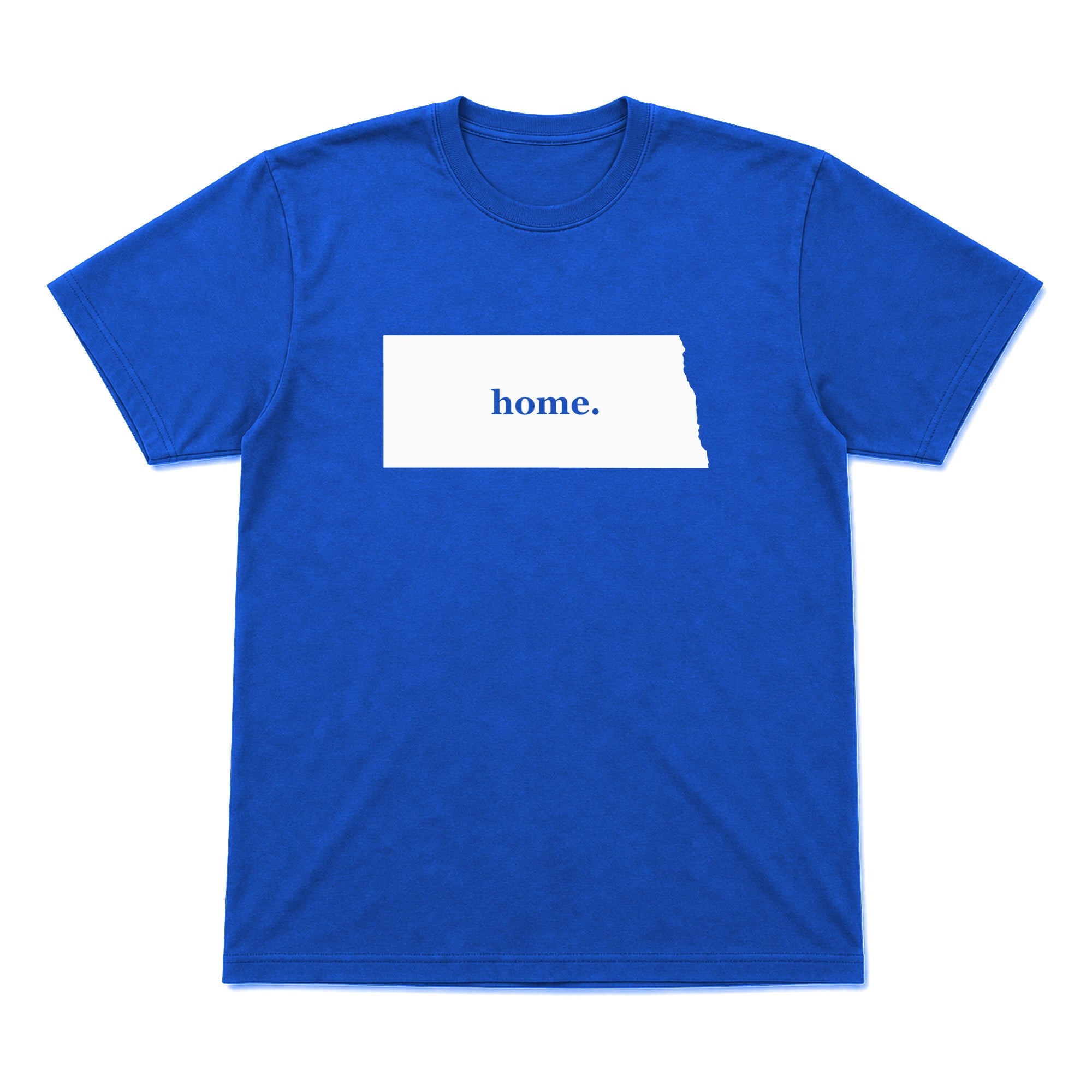 North Dakota home graphic T-shirt in royal blue
