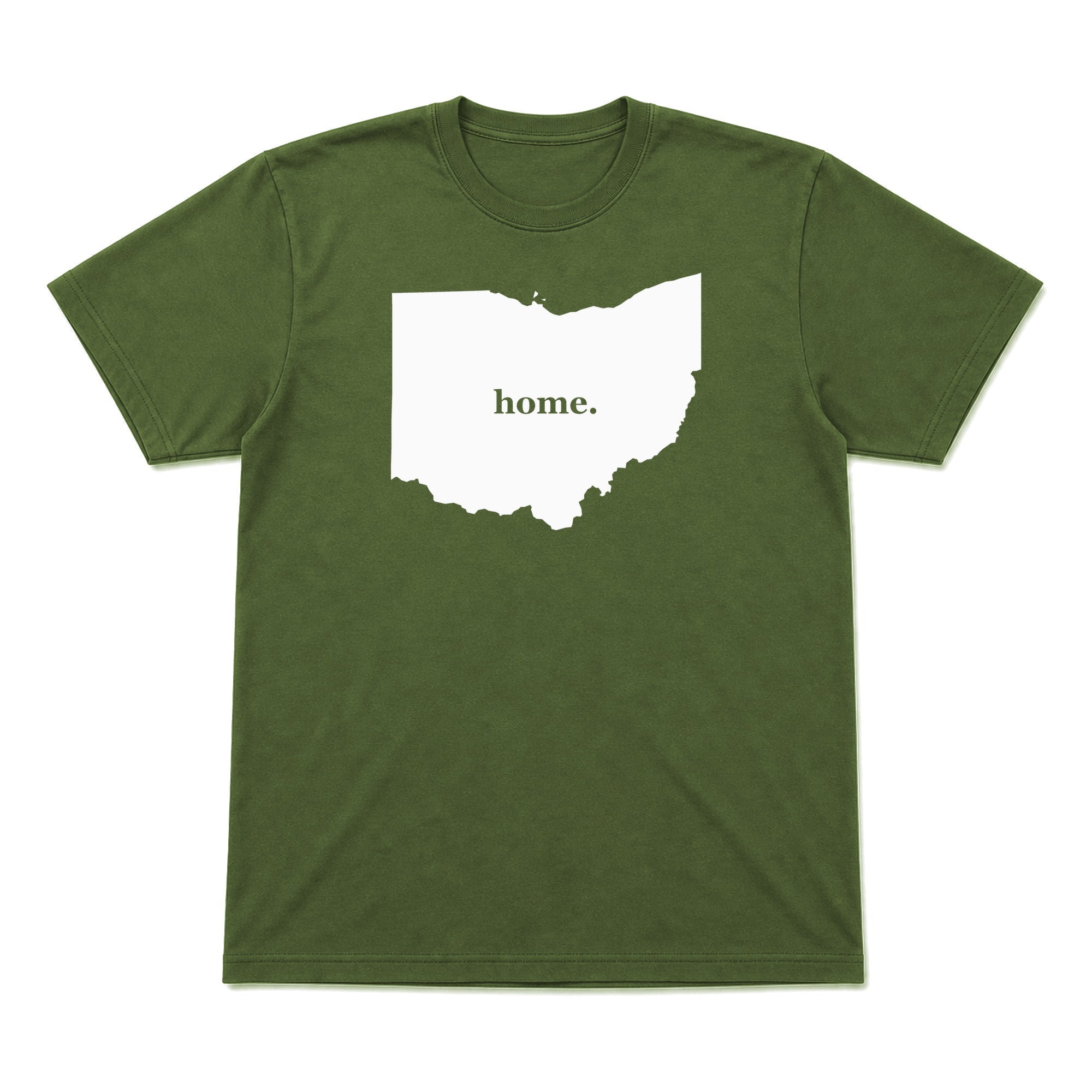 Ohio home graphic T-shirt in olive green