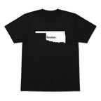 Oklahoma home graphic T-shirt in black