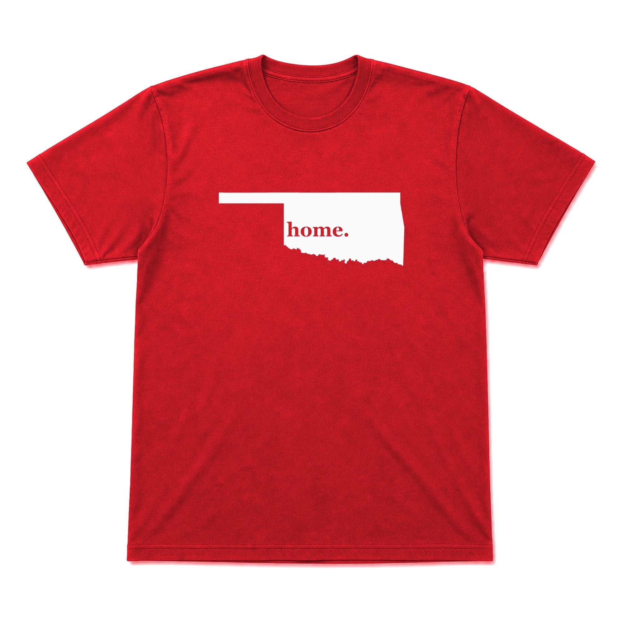 Oklahoma home graphic T-shirt in red