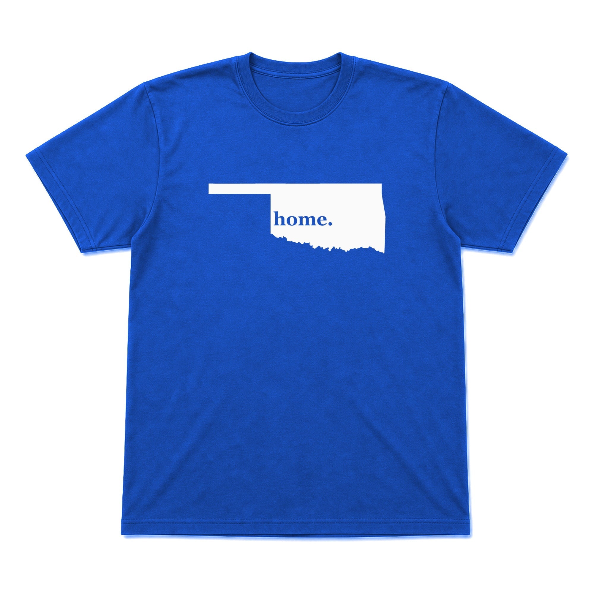 Oklahoma home graphic T-shirt in royal blue