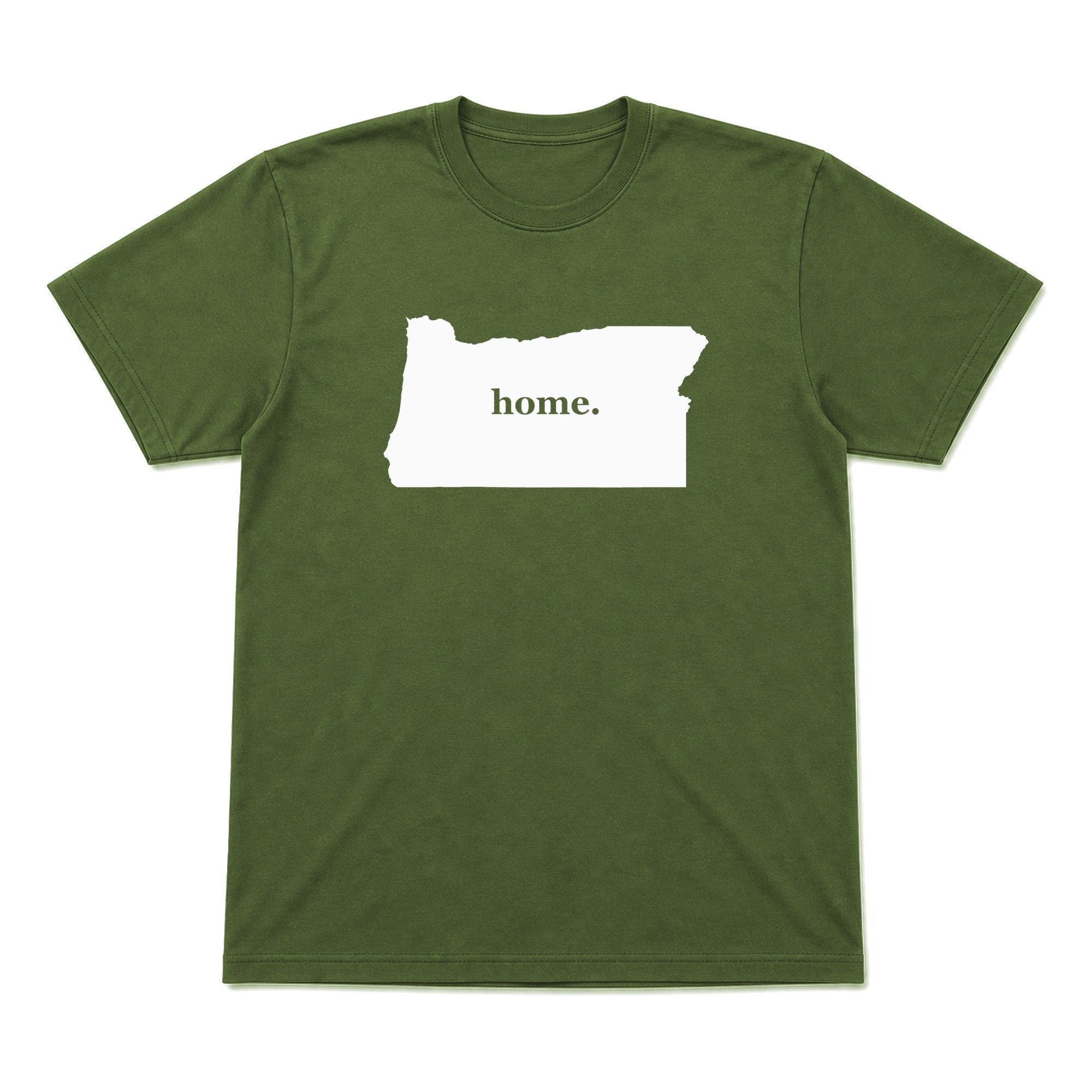 Oregon home graphic T-shirt in olive green