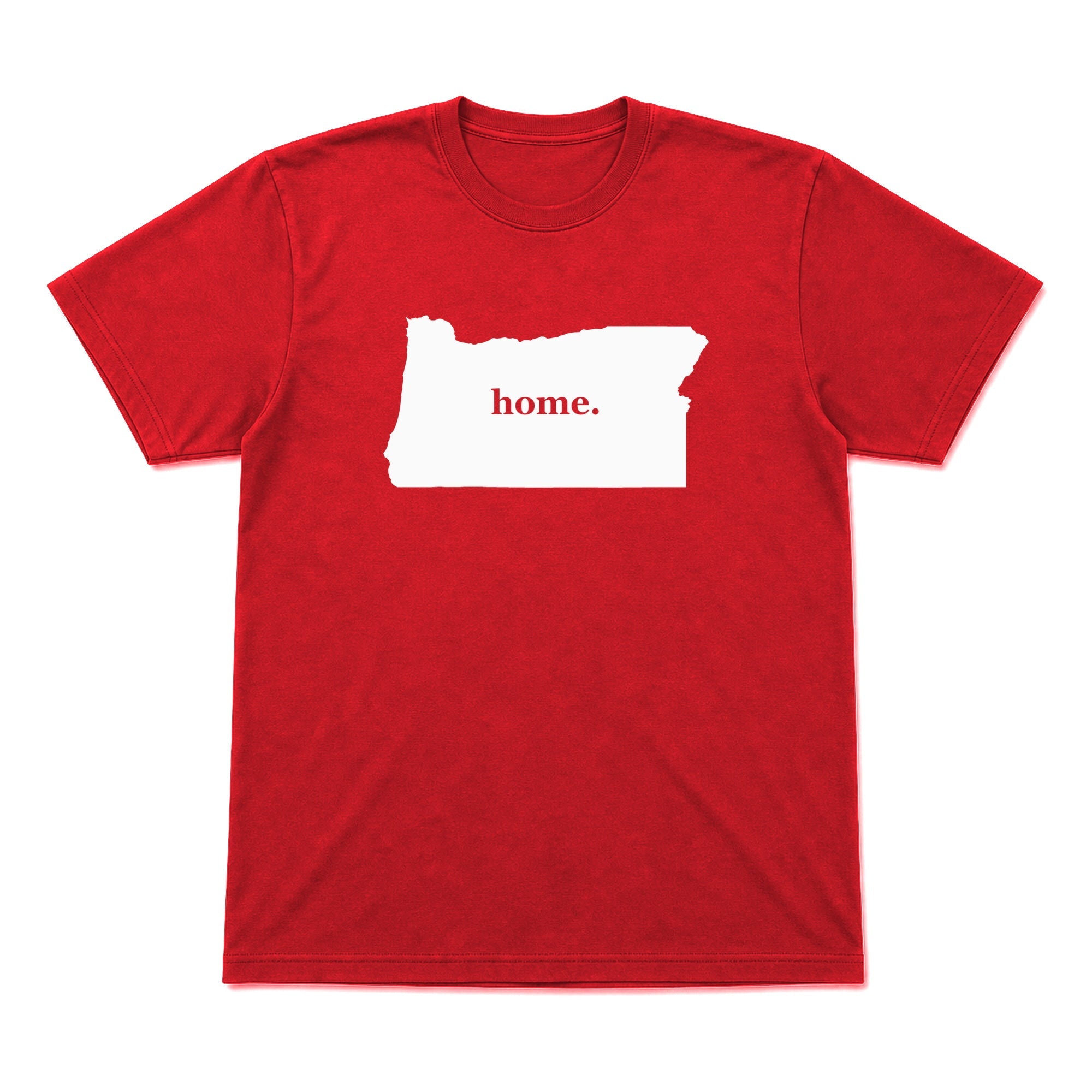 Oregon home graphic T-shirt in red