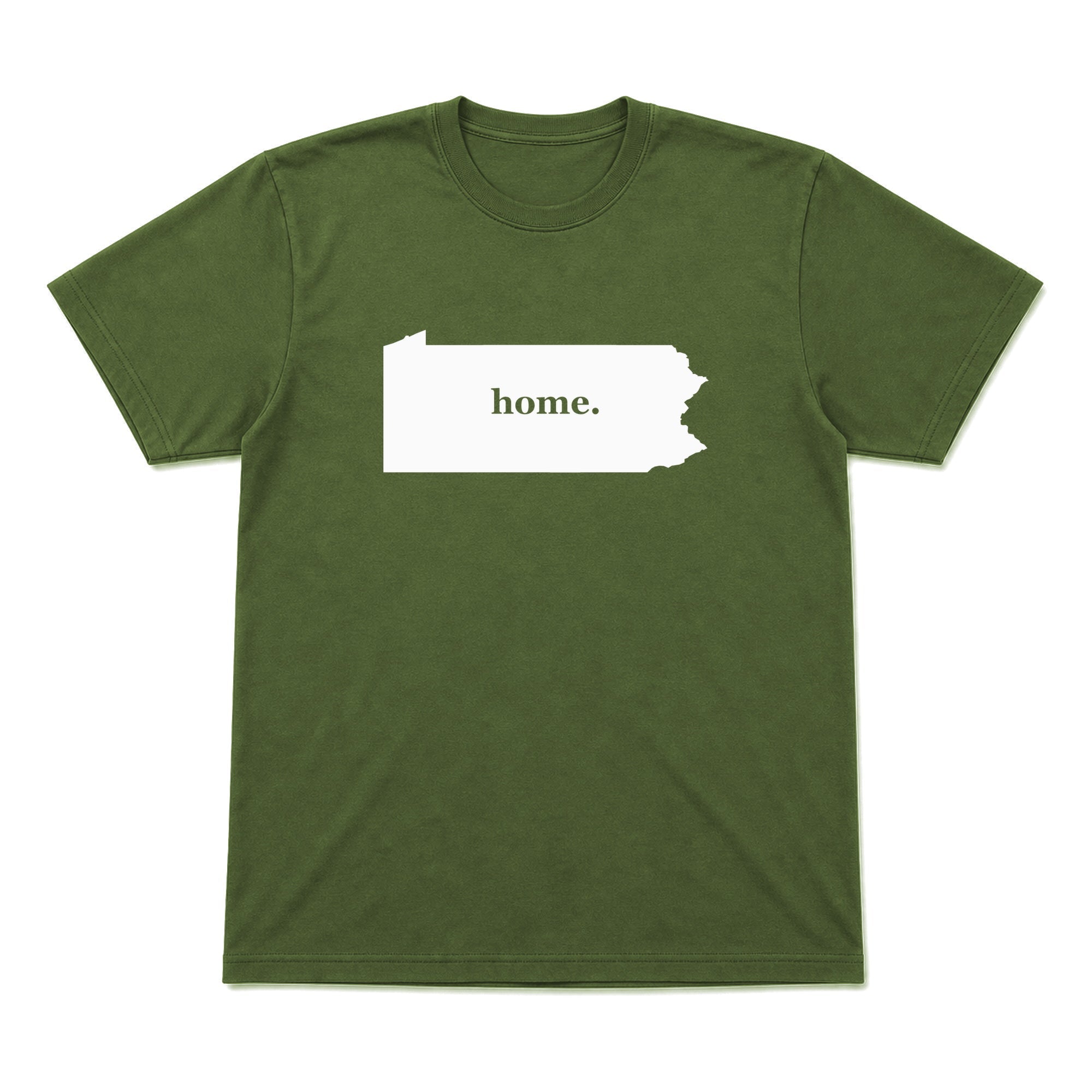 Pennsylvania home graphic T-shirt in olive green