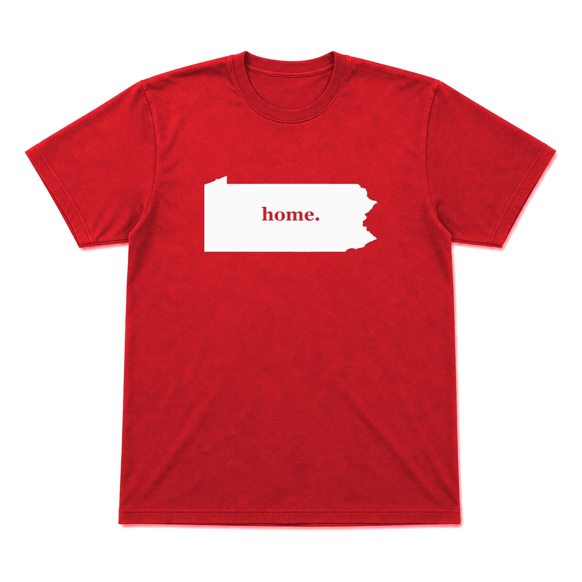 Pennsylvania home graphic T-shirt in red