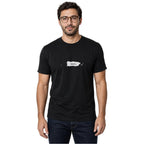 Puerto Rico home T-shirt in black shown on a male model