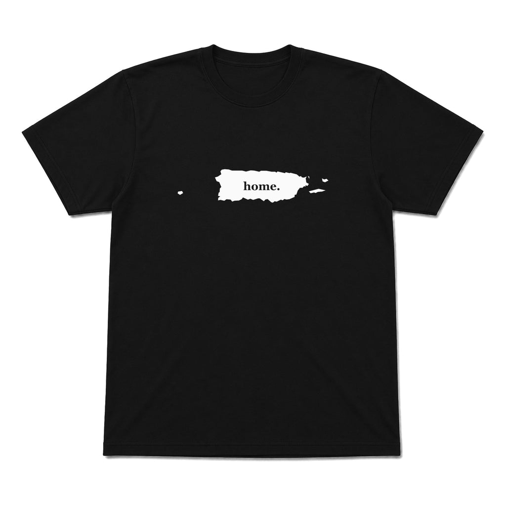 Puerto Rico home graphic T-shirt in black