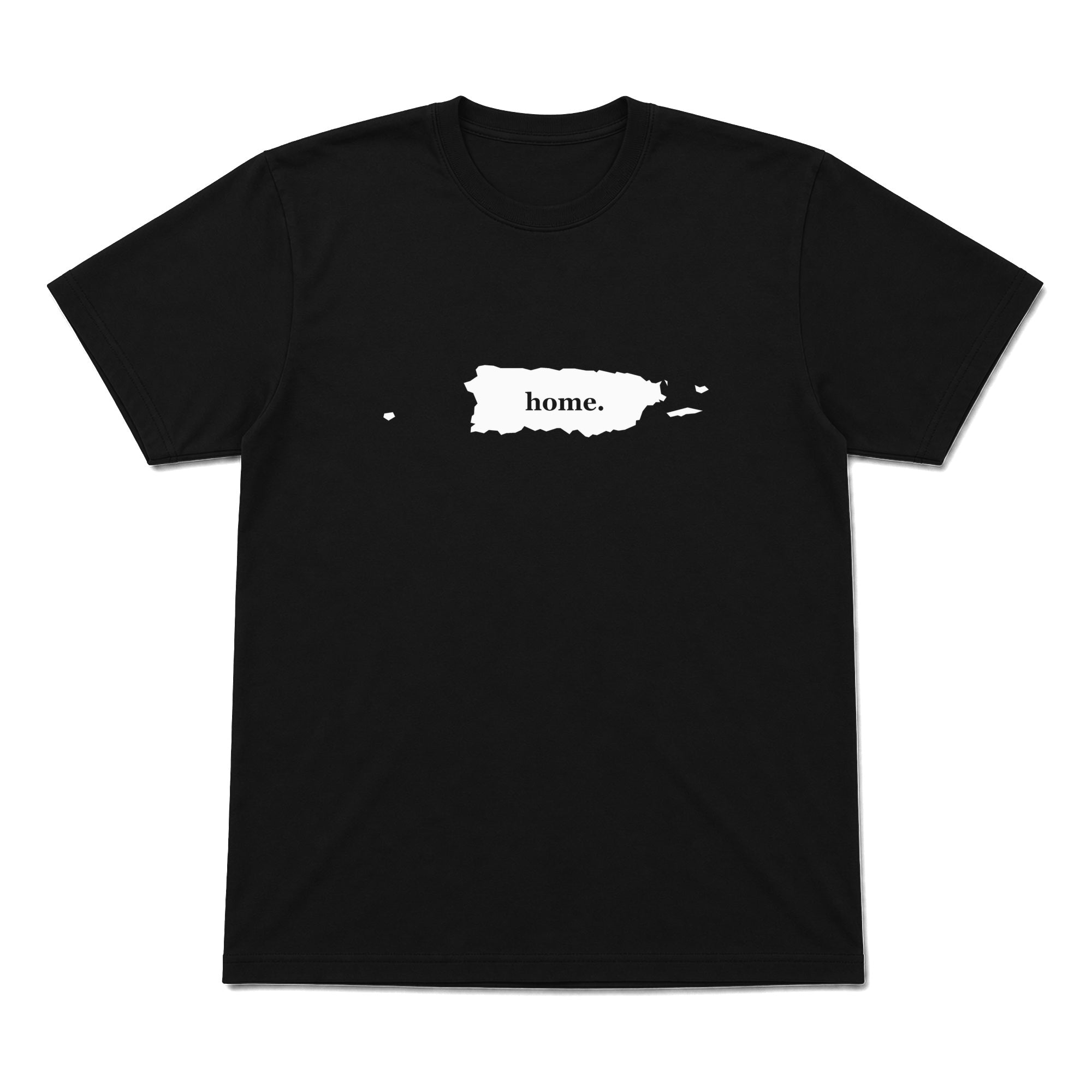 Puerto Rico home graphic T-shirt in black