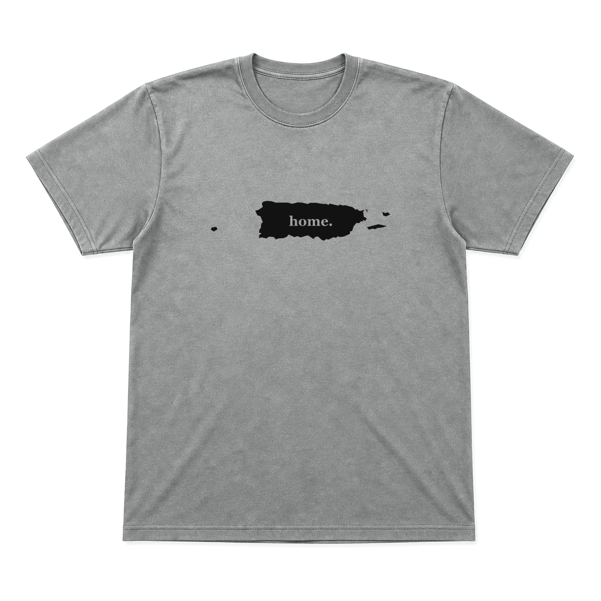 Puerto Rico home graphic T-shirt in heather gray