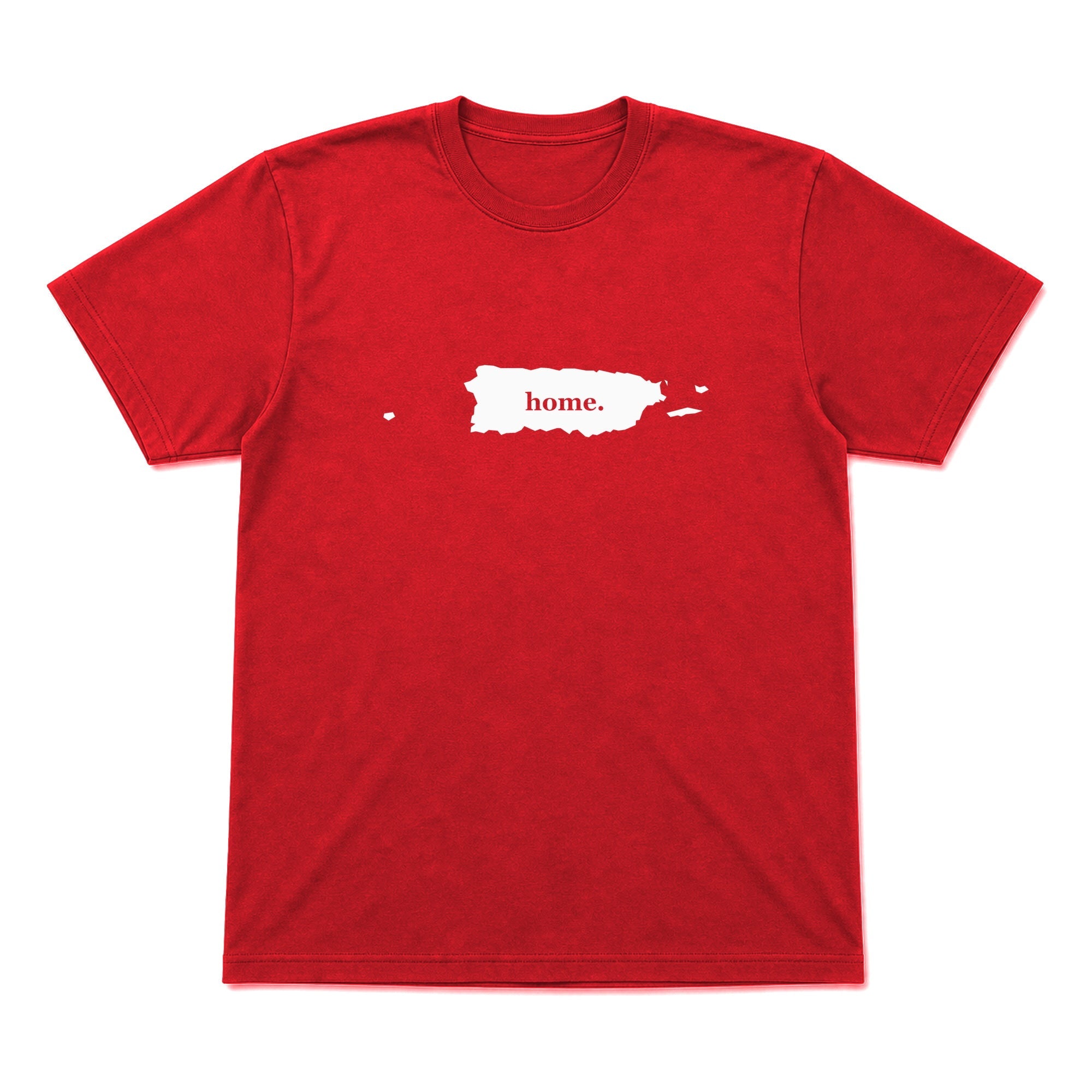 Puerto Rico home graphic T-shirt in red