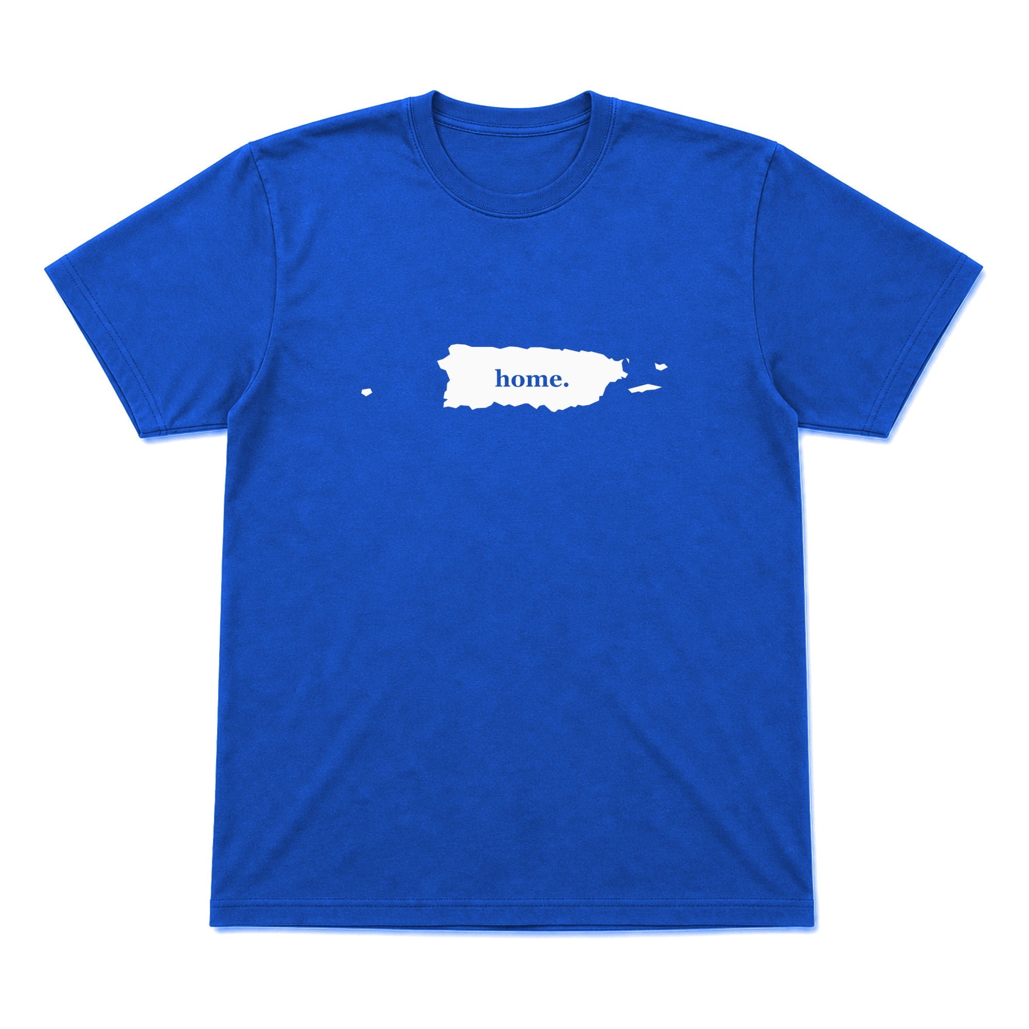 Puerto Rico home graphic T-shirt in royal blue
