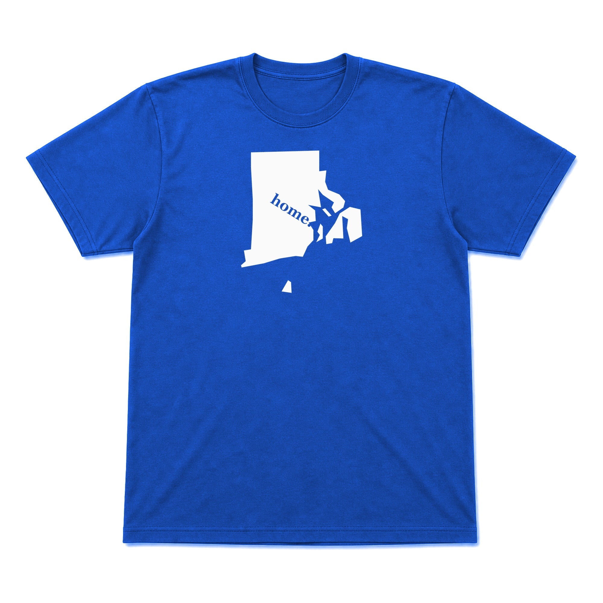 Rhode Island home graphic T-shirt in royal blue