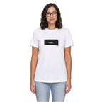 South Dakota home T-shirt in white shown on a female model