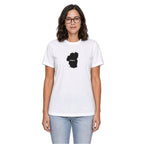 Tahoe home T-shirt in white shown on a female model