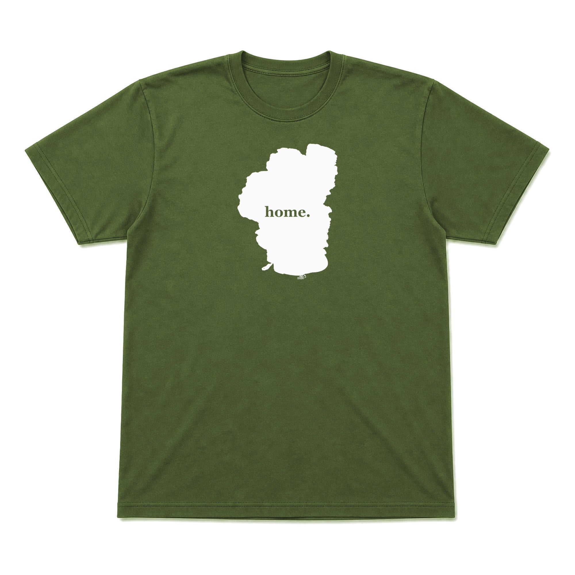 Tahoe home graphic T-shirt in olive green