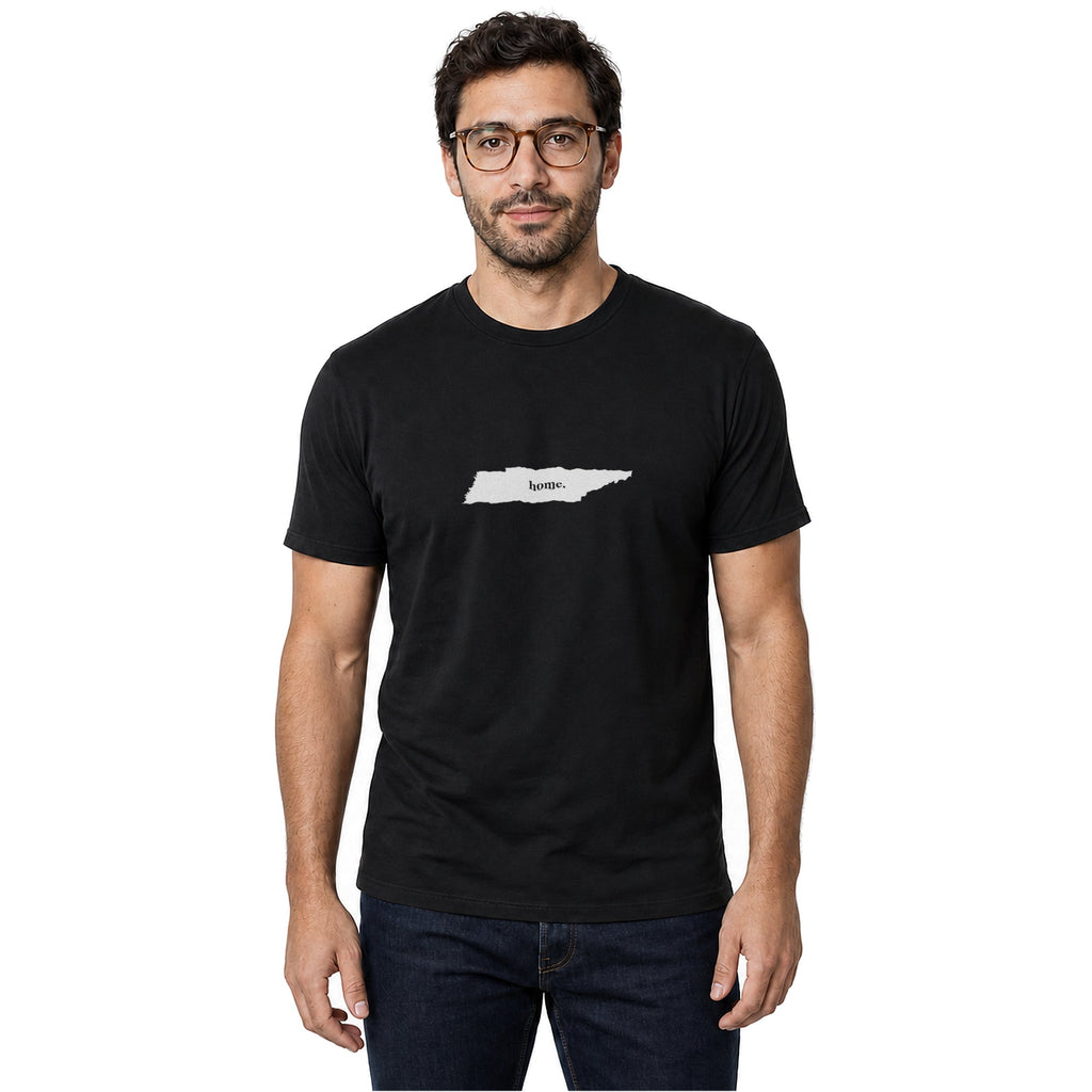 Tennessee home T-shirt in black shown on a male model