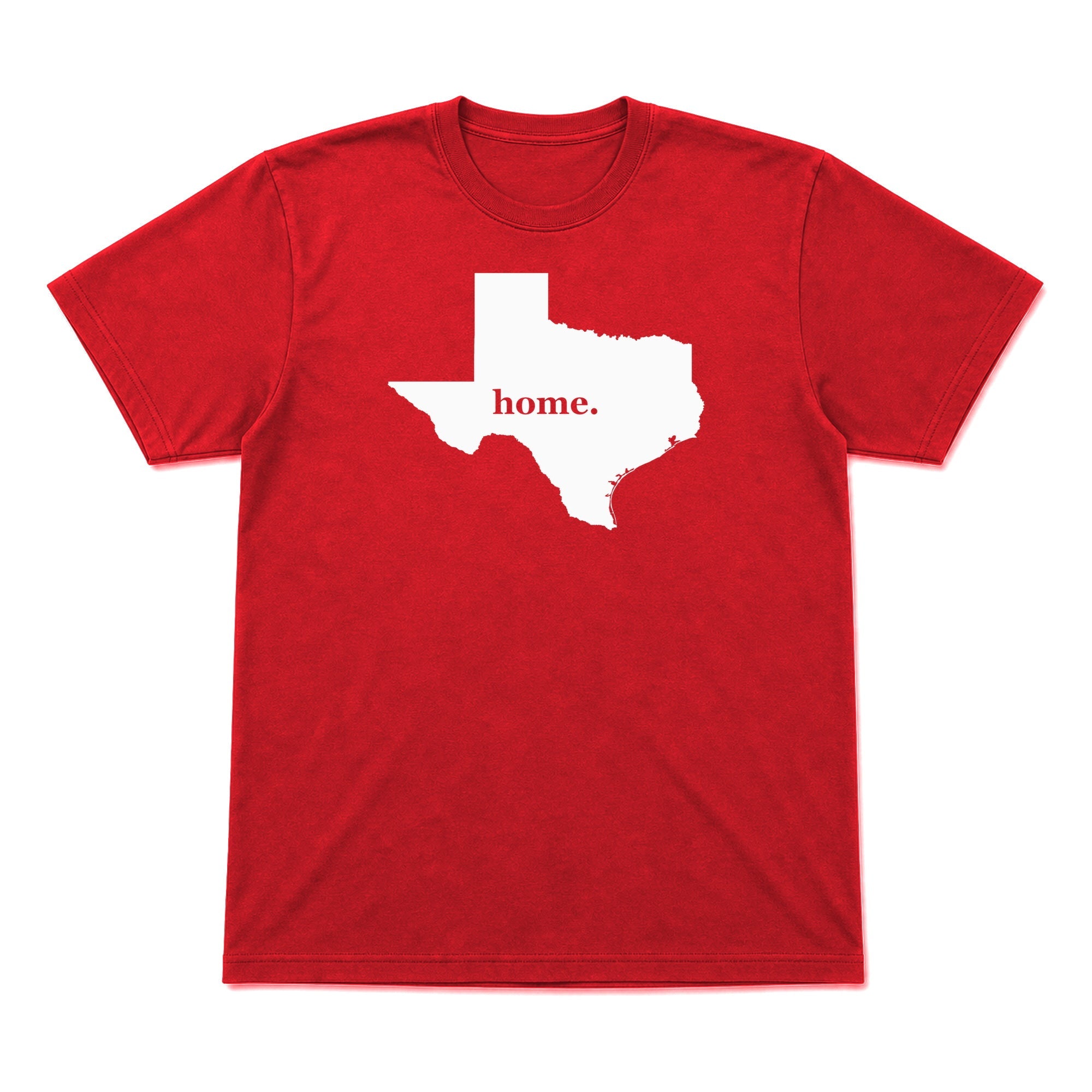 Texas home graphic T-shirt in red