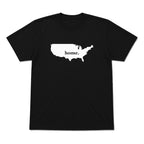USA home graphic T-shirt in black