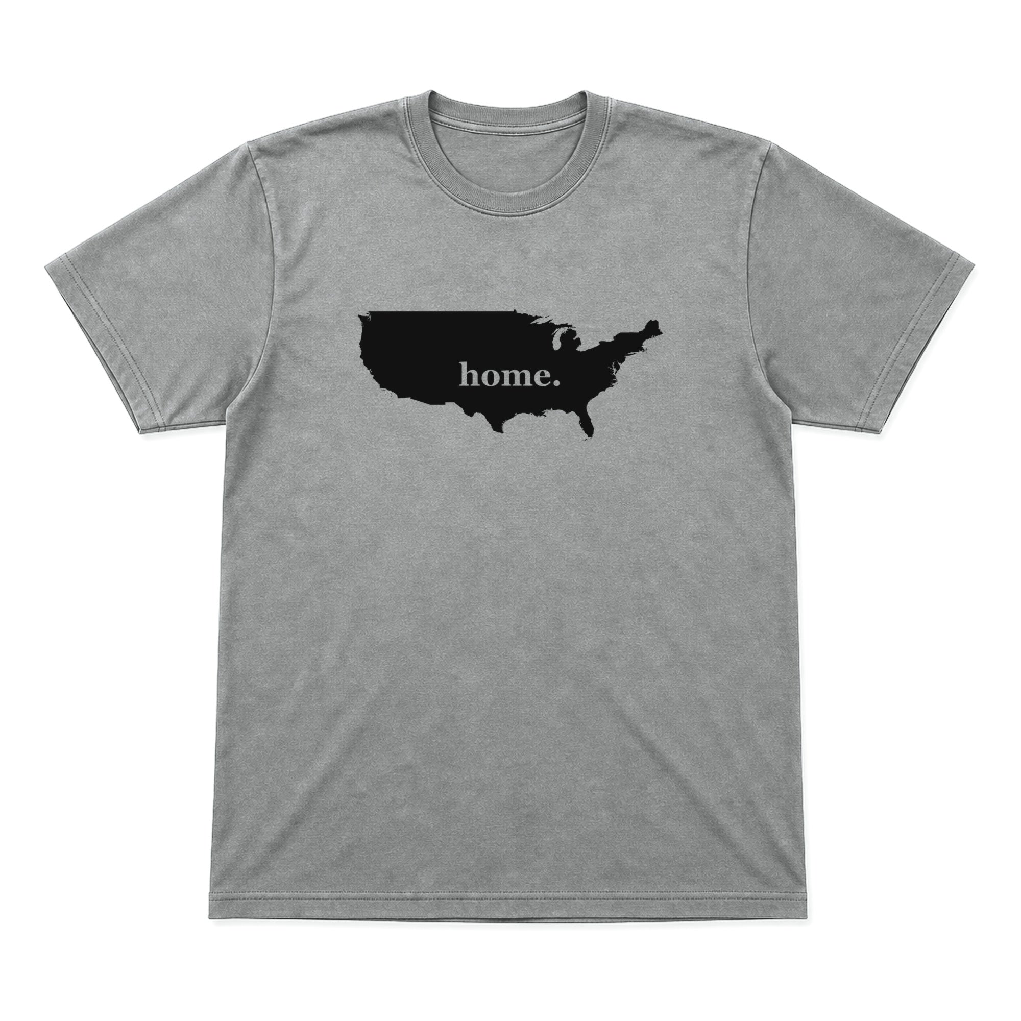 USA home graphic T-shirt in heather gray