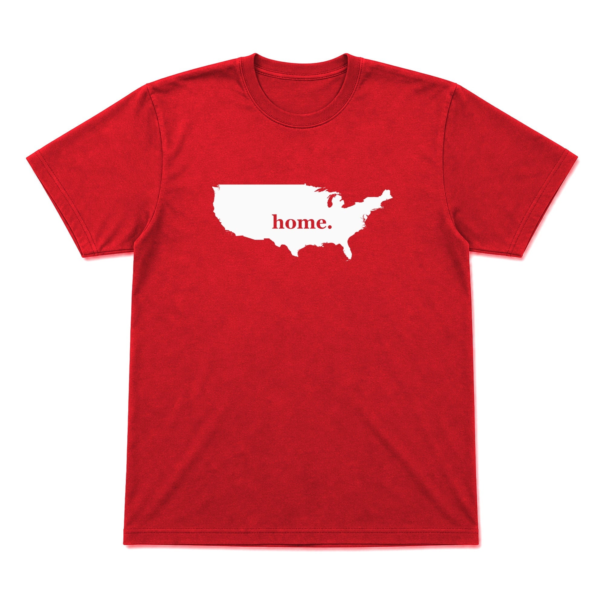 USA home graphic T-shirt in red