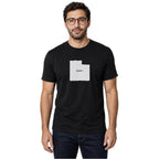 Utah home T-shirt in black shown on a male model
